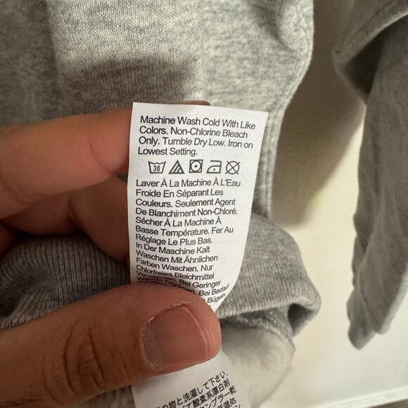 J.Crew Heritage Fleece Oversized Crewneck Sweatshirt SZ 2XS Heather Gray Stretch - Picture 7 of 8